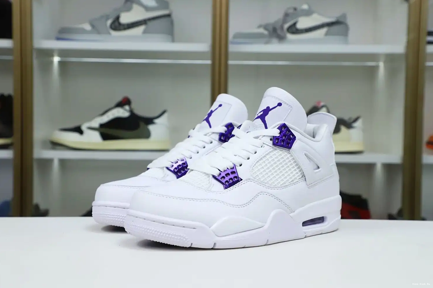JORDAN AIR METALLIC 4 Kimikick PURPLE 0716